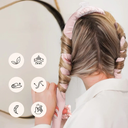 Lockenwickler ohne Hitze | Lockenstab | Wellenformer-Set | SD-13-PINK