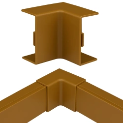 Innen-Eckverbinder | 40×20 mm | braune Kabelabdeckung | CDT-04-Brown
