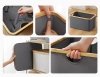 Wäschekorb | Faltbarer Wäschesammler | Stoffspielzeugbehälter | Accessoire-Organizer | OCF-450-GREY