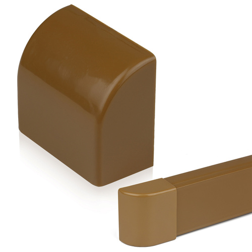 Abschlussstück für Abdeckleiste | 40x20 mm | braun | CDT-01