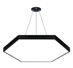 LED-Pendelleuchte | 100 W | Hexagon Vollform | Aluminium | CCD flimmerfrei | Ø 100x6 cm | LPL-003