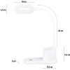 Schreibtischlampe mit LED und induktiver Ladefunktion | weiß | WD-T03-WHITE