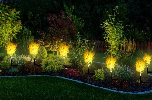 Solarblume | Solar-LED-Gartenlampe | 65 cm, 600 mAh | FLD-43-GELB