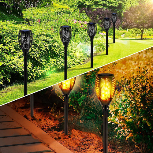 LED-Gartenleuchte Solar Fackel | 51 cm | 12 SMD 2835 | 6 Stück | HYD-12LED