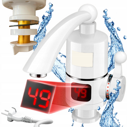 Elektrischer Wasserhahn | Durchlauferhitzer, Temperatur einstellbar | weiß | RX-010