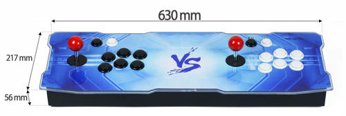 Retro-Spielkonsole | 5.000 Retro- und 3D-Spiele, 2 Controller-Sets, integrierter Lautsprecher, Anschlussmöglichkeit für Münzeinwurf | schwarz | BP-3001-SCP