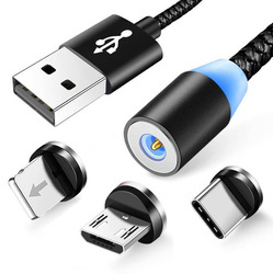 Magnetisches USB-Ladekabel | 3-in-1, 2 m, Quick Charge 3.0, 2,4 A | AM23