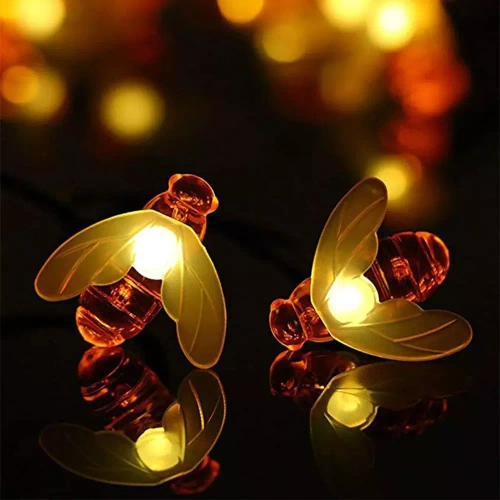 Solar LED-Girlande Bienen 20 LED Gartenlampe 5m | BEE-20LED-5M