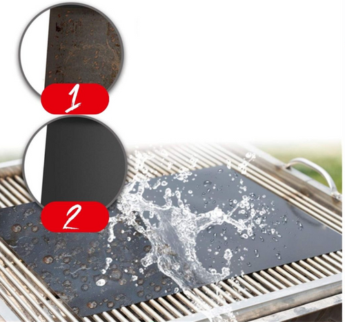 Grill-Teflonmatte | Mehrfachgrillrost | Grillpfanne | BTF-430-B-5x