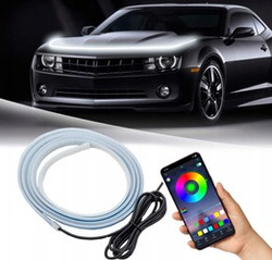 LED-Beleuchtung für das Auto | Bluetooth-Verbindung mit Telefonanwendung | schwebende Beleuchtung von Motorhaube, Türen, Schwellern | Länge 180 cm | LED-Optik-Tuning