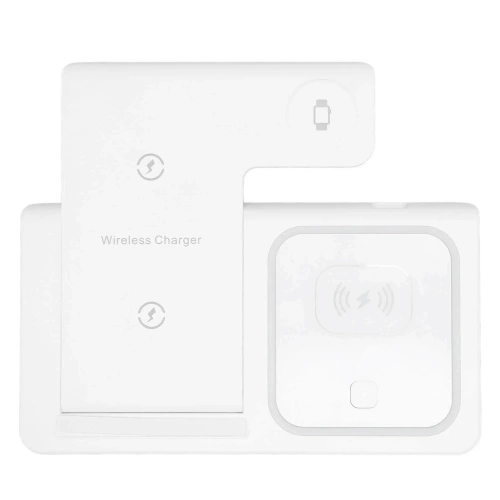 Faltbares kabelloses Ladegerät | Ladestation für iPhone, Apple Watch und AirPods | 15 W | MD-DK15-15W-W