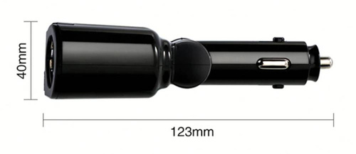 Zigarettenanzünder-Steckdose-Verteiler mit 2 USB-Anschlüssen 3.1A | Voltmeter | C10