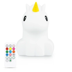 Silikon LED Nachtlicht Einhorn | Tragbare Kinderlampe 9 Lichtfarben | USB wiederaufladbare Lampe | JL-219