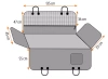 Auto-Schutzmatte für Tiertransport | Rücksitzbezug mit Tasche und abnehmbarem Mesh-Einsatz, wasserdicht | DM-015