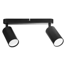 Deckenstrahler | 2x GU10, schwenkbar | schwarz | MS-GU10-2