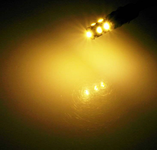WW Auto LED Birne W5W T10 9 SMD 5050 Warmweiß