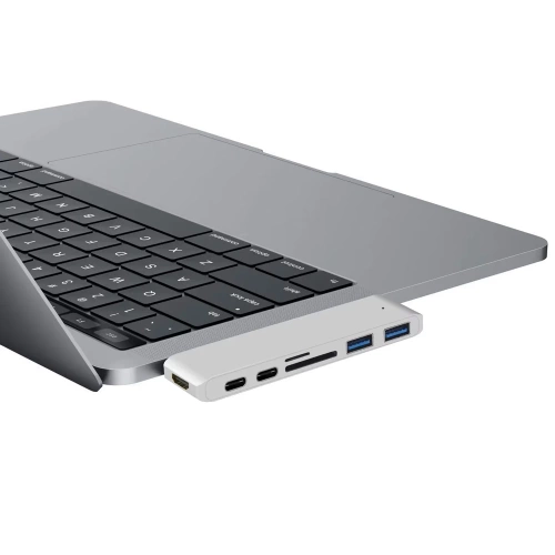 USB-C Hub mit 2x USB-A + 2x USB-C + SD + TF + HDMI | Adapter, Typ C 7-in-1 Splitter | HUB