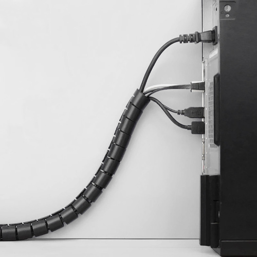 Kabelkanal, Kabel- und Leitungsorganizer | 2,6 m | schwarz | CRG-002-2.6M