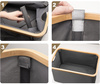 Wäschekorb | Faltbarer Wäschesammler | Stoffspielzeugbehälter | Zubehörorganizer | OCF-302-GREY