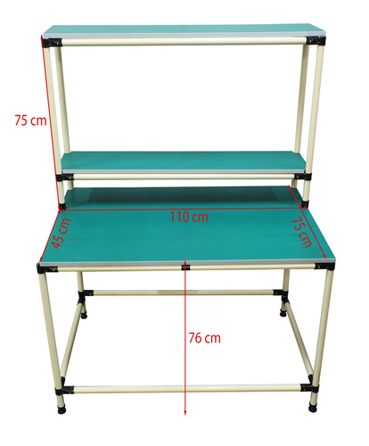 Lager Packtisch | Tischplatte + 2 Einlegeböden