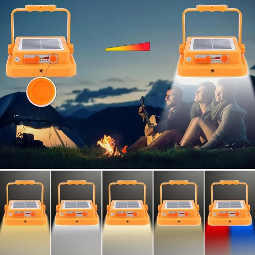 Arbeitslampe Solar | Powerbank-Funktion | LED | TGD-30W-GELB