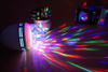 Drehbare Discokugel Glühbirne | LED RGB Projektor | Gewinde E27 | MA25-RGB-3W
