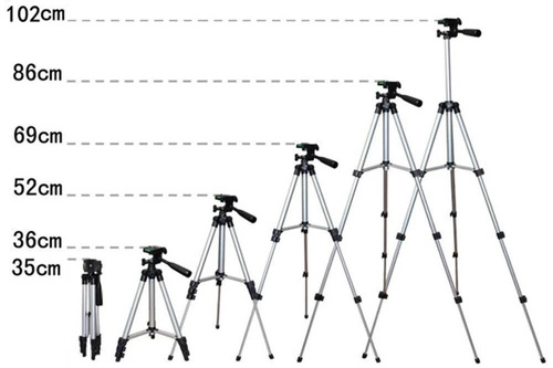 Stativ 1/4" 103cm | Handyhalterung | Hülle | Z14-Schwarz