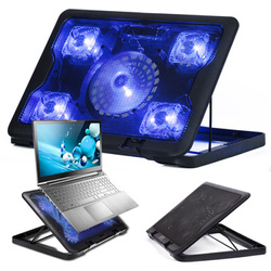 Laptop-Kühlerständer | für 12-17 Zoll Laptops | 5 Lüfter | USB-Hub | LED | C5-BLACK
