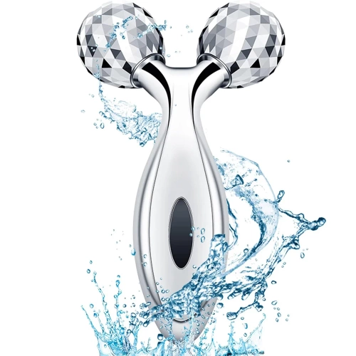 Gesichtsmassager | Rotierender Roller für Gesicht und Körper | AL-306B-SILVER