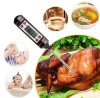 Digitales Küchenthermometer | Thermometer mit Sonde | Gerät zur Überprüfung der Temperatur von Speisen | TP-101-SCHWARZ