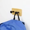 Bambus-Kleiderbügel | Handtuchhalter | Kleiderhaken mit zwei Haken | YG-DH13-WHITE