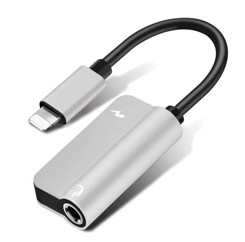 Audio-Adapter | Lightning auf Lightning und 3,5 mm Klinke, 2-in-1, kompatibel mit iPhone | UA-001