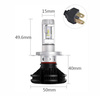 LED Scheinwerferlampen H4 X3 ZES 50W 12000 lm | 2 Stück