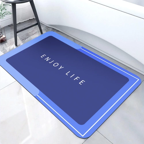 Badematte | Schnelltrocknender Badteppich | Rutschfester Badteppich | GZN-640-BLUE