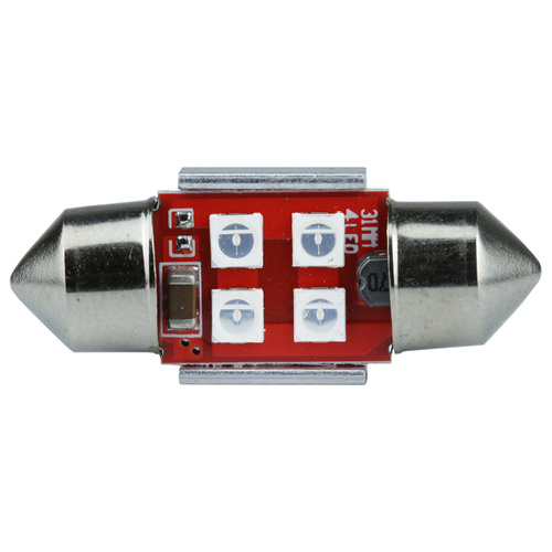 LED-Autolampe C5W 4 SMD 3535 CAN BUS blau