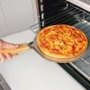 Stahl-Pizzaschaufel | Brot- und Gebäckschieber | Runde Ofenschaufel | MD-120-SILVER