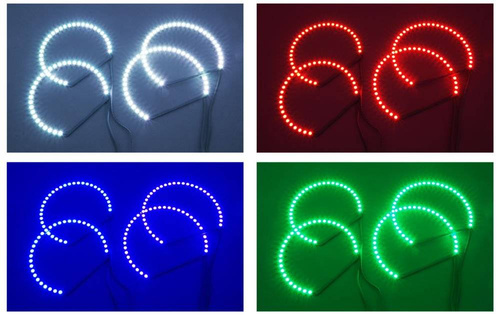 RGB-LED-Ring-Set – 4 RINGE mit einem Controller und einer Fernbedienung