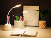 LED-Schreibtischleuchte | 5 W, Nachtmodus, Stifte- und Bleistifthalter | MT-812