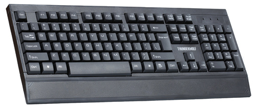 Kabelgebundene Tastatur mit integrierter Handgelenkauflage, vollständige Größe, leise, für das Büro
