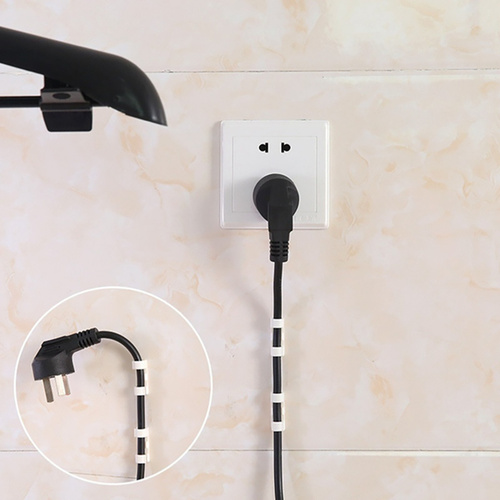 Set 10 Stk. Kabel- und Drahtorganizer | Clips mit Nano-Klebeband | Weiß | KZ-D58