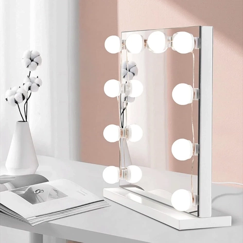 Spiegelleuchten für Schminktisch, Make-up | 10 Stück, 3 Lichtfarben, Helligkeitsregelung, 2m USB-Kabel | HZJ-V10