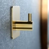Goldener Haken für Kleidung, Geschirrtücher, Handtücher | Selbstklebende Halterung für Küchenzubehör | BXG-4PCS-GOLD