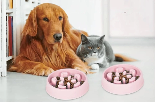 Futternapf mit Anti-Schling-Funktion | mit rutschfesten Pads | pink | CWP-B18-PINK