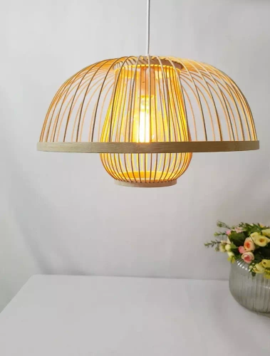 Pendelleuchte aus handgefertigtem Bambus | BOHO-Stil | chinesischer Kronleuchter