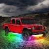 LED-Unterbodenbeleuchtung | Flexible RGB-Bänder | Bluetooth-Konnektivität mit Telefon-App | Gurtlänge: 90 cm x 2 und 120 cm x 2