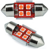 Auto-LED-Lampe C5W 4 SMD 3535 CAN BUS rot