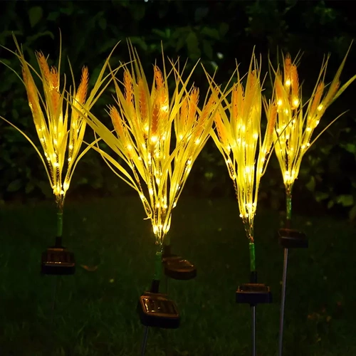 Solarblume | Solar-LED-Gartenlaterne Weizen | 73 cm, 600 mAh | FLD-44-GELB