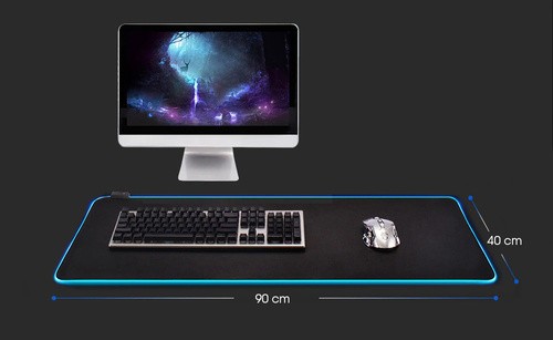 Mauspad | 80x30 cm | LED-RGB-Beleuchtung | 13 Leuchtmodi | MP-001L