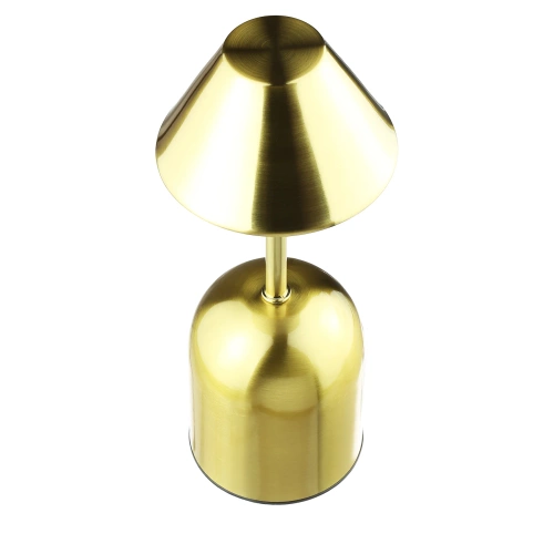 LED-Tischleuchte kabellos | integrierter Akku 2.000 mAh, stufenlos dimmbar, Farbtemperatur einstellbar | gold | YG-D020-Gold