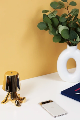 Moderne Tischlampe mit Touch-Bedienung | Nachtlicht mit integriertem Akku | HJA23-D-GOLD